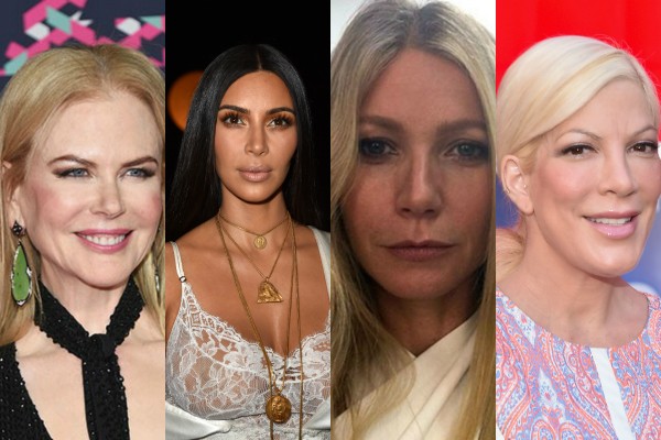 Nicole Kidman, Kim Kardashian, Gwyneth Paltrow e Tori Spelling (Foto: Getty Images)