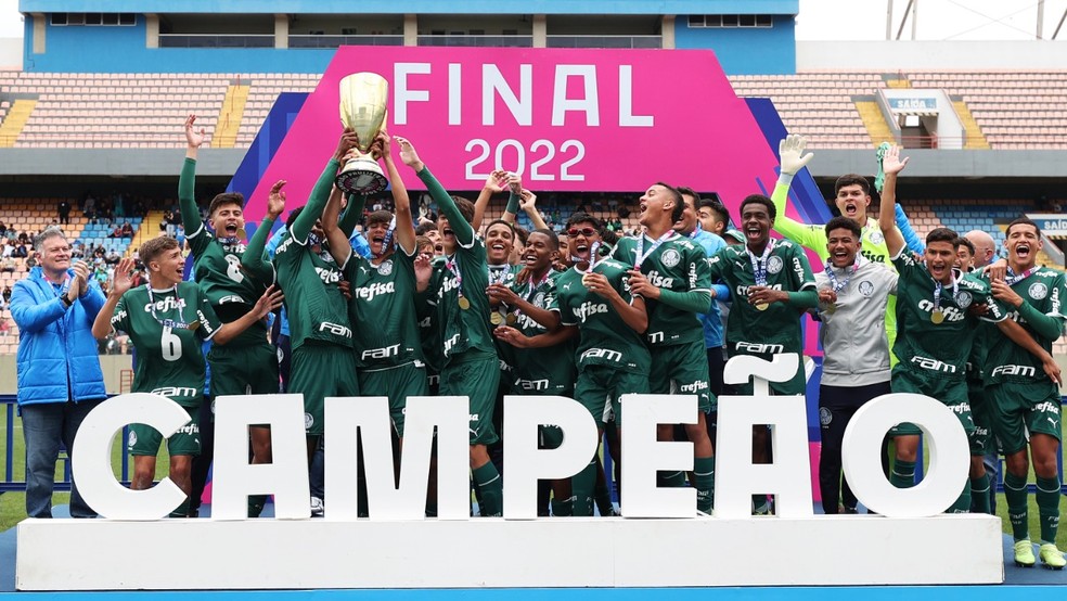 Palmeiras conquista o Campeonato Paulista Sub-15 — Foto: Fabio Menotti / Palmeiras