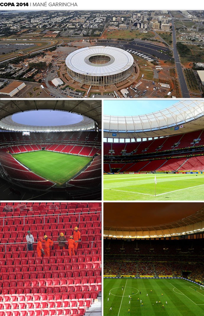 Mosaico Estádio Mané Garrincha (Foto: Editoria de Arte)