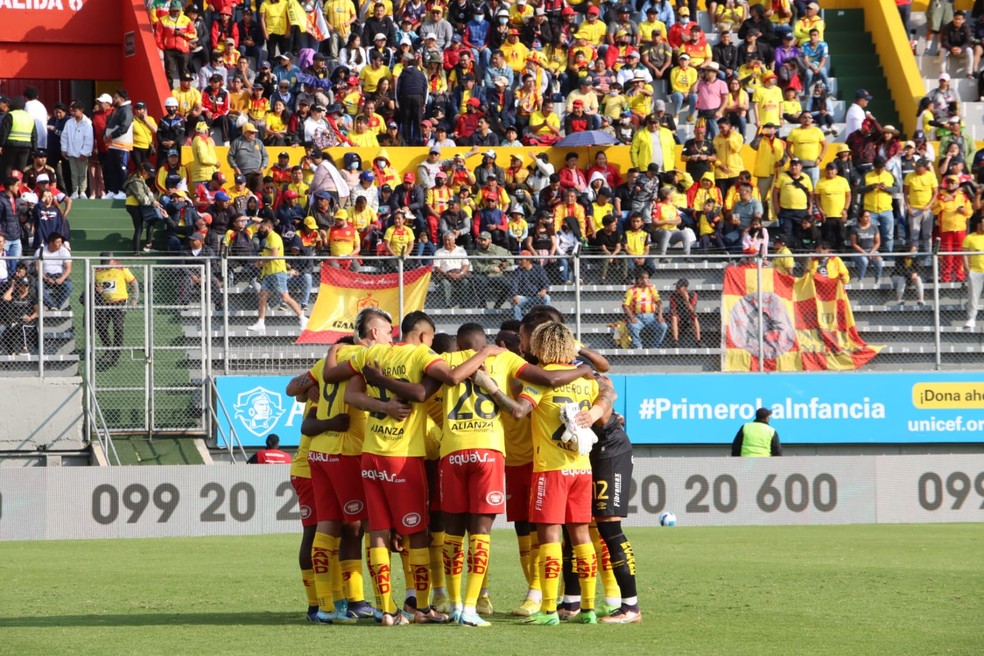 Aucas, do Equador, é um dos adversários do Flamengo no Grupo A da Libertadores  — Foto: Reprodução