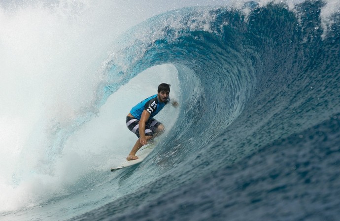 surfe Ricardo dos Santos Teahupoo  (Foto: Steve Robertson / ASP)