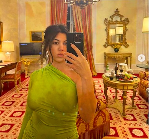 A socialite Kourtney Kardashian durante sua Lua de Mel na Itália (Foto: Instagram)