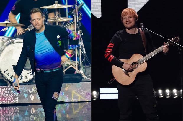 Coldplay e Ed Sheeran (Foto: Getty Images)