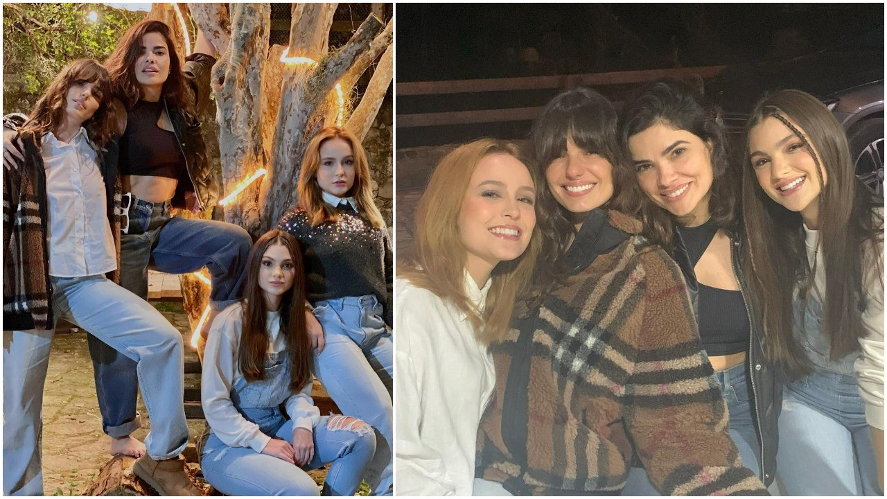 Encontro das atrizes Larissa Manoela, Isis Valverde, Vanessa Giacomo e Debora Ozório (Foto: Instagram/Reprodução)