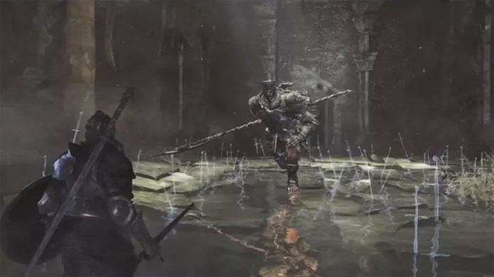 Imagem mostra um inimigo aparentemente comum de Dark Souls 3 (Foto: Reprodução/OnlySP)