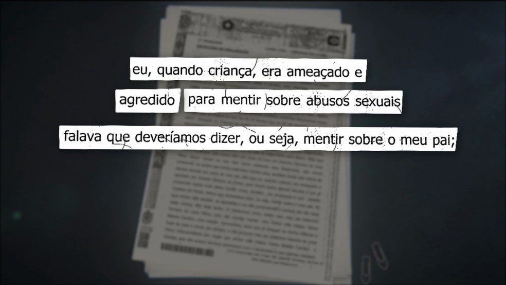 Filho conta que era obrigado a mentir para prejudicar o pai (Foto: Reprodução/TV Globo)