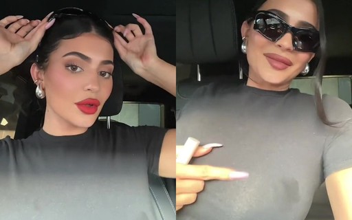 Kylie Jenner percebe que está 'lactando' durante tutorial de maquiagem