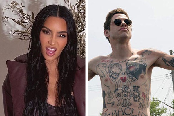 Kim Kardashian confirmou que Pete Davidson fez tatuagens em homenagem a ela (Foto: Reprodução / Instagram; divulgação)