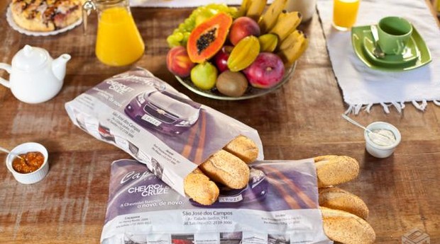 A Mídia Pane vende anúncios em sacos de pão. Franquia está na categoria de Comunicação, que registrou avanço expressivo em 2014 (Foto: Divulgação)