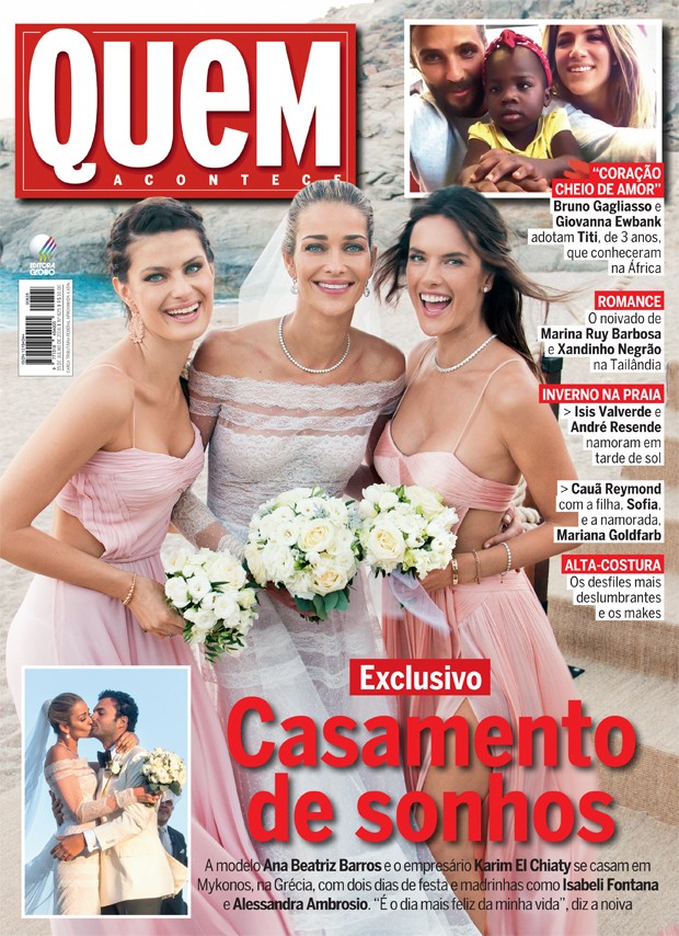 Casamento de Ana Beatriz Barros é capa da QUEM (Foto: Marcos Rosa/Ed. Globo)