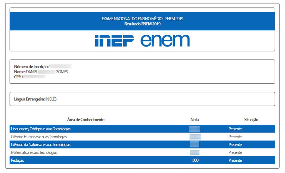 Enem 2019 teve 53 participantes com nota 1 mil na redação ...