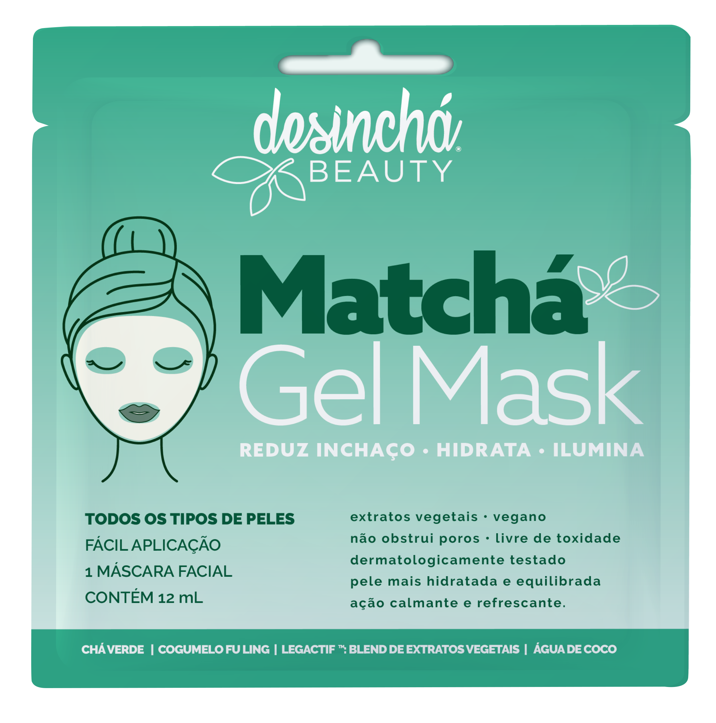 Máscara Matchá Gel Mask, Desin Company (Foto: Divulgação)