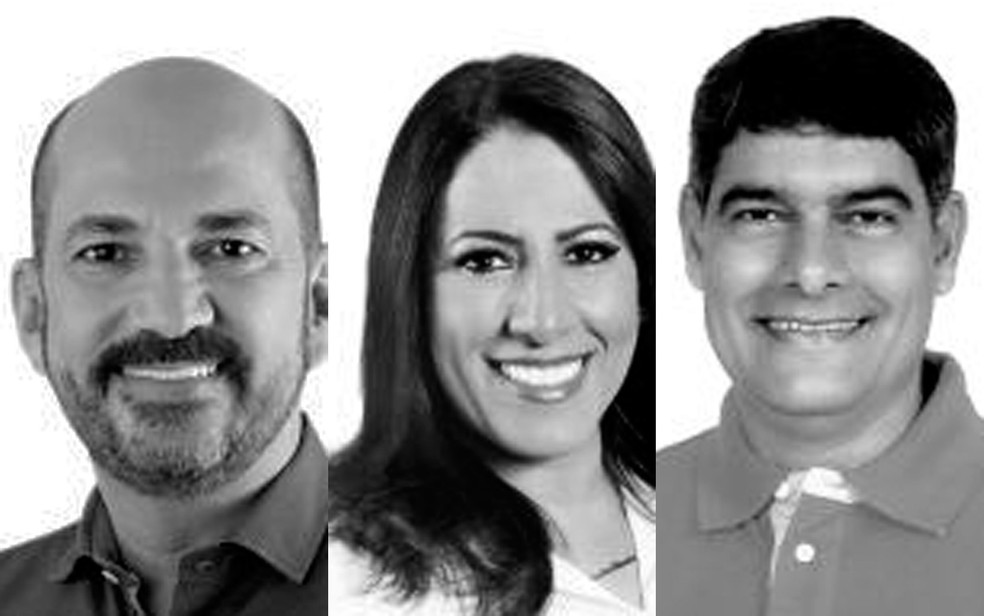 José Robério (esq), Claudia Oliveira e Agnelo Santos (dir) são os prefeitos afastados na Operação Fraternos, que investiga fraudes em contratos no sul da Bahia.  (Foto: Montagem/G1)