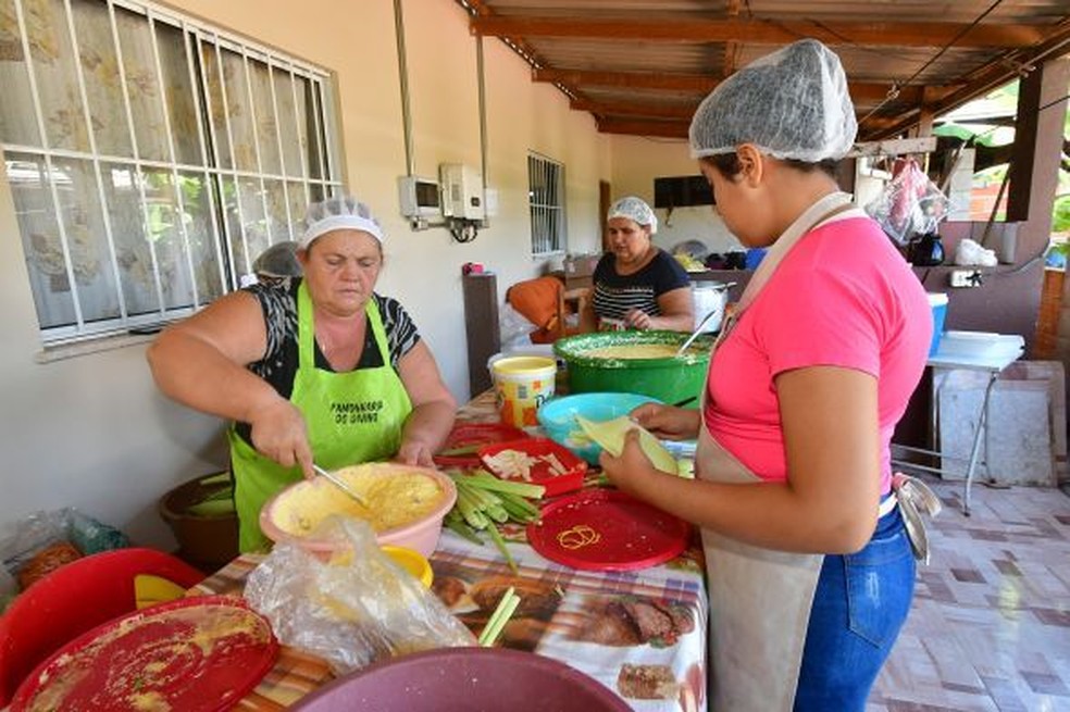 Festival da Pamonha na Comunidade Rio dos Peixes em Cuiabá (MT) — Foto: Davi Valle/Prefeitura de Cuiabá