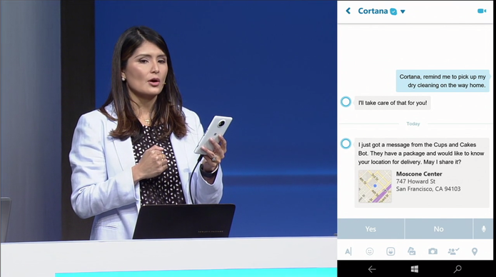Cortana terá integração profunda com Skype e robôs Bots da Microsoft (Foto: Reprodução/Microsoft)