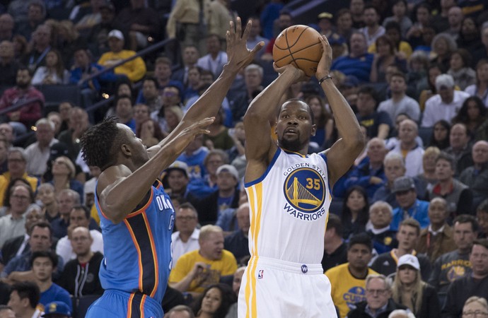 Kevin Durant Warriors x Thunder NBA (Foto: Reuters) Kevin Durant Warriors x Thunder NBA (Foto: Reuters)