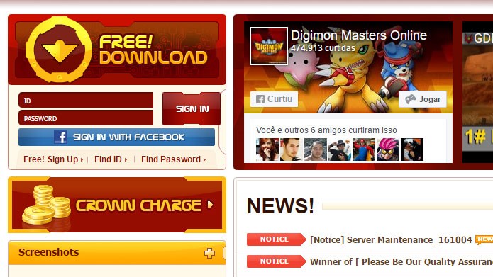 Crie uma conta para fazer o download do Digimon Masters Online (Foto: Reprodução/Tais Carvalho)