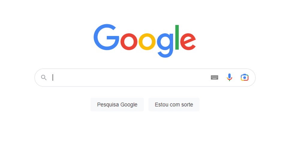 Página inicial do Google, após decisão da Senacon, já sem o link para artigo contra o PL das Fake News — Foto: Google/Reprodução