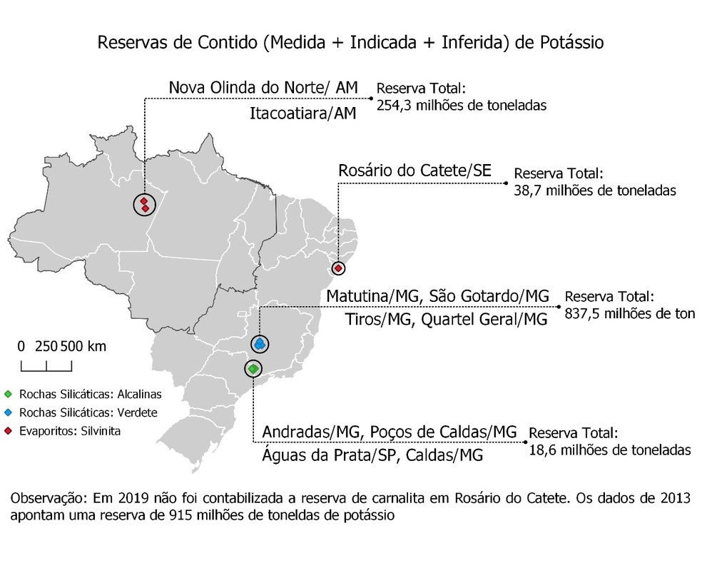 Estudo aponta outras reservas de potássio no país, além da Bacia do Amazonas — Foto: UFMG/Divulgação