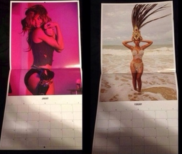 Calendário de Beyoncé (janeiro e fevereiro) (Foto: Reprodução)