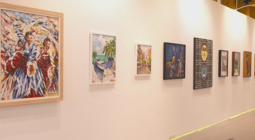 Obras do Centro Cultural Coreano — Foto: Reprodução/TV Globo