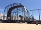 Réveillon: palco principal na praia de Copacabana, no Rio, já está montado
