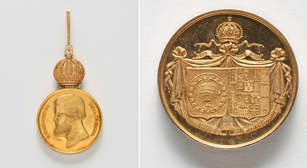 Medalha Campanha do Uruguay (1952) e Medalha do casamento de D.Pedro II e Tereza Cristina (1843) (Foto: Edouard Fraipont)
