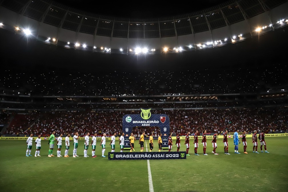 Torcida fez bonito no Man&eacute; Garrincha e quebrou o recorde de p&uacute;blico em 2022 &mdash; Foto: Fernando Alves/Juventude