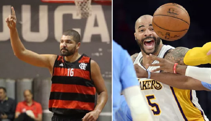 Olivinha, do Fla, e Damián, do Vasco, se divertem com sósias antes de duelo