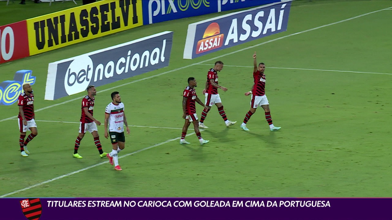 Titulares estreiam no Carioca com goleada em cima da Portuguesa