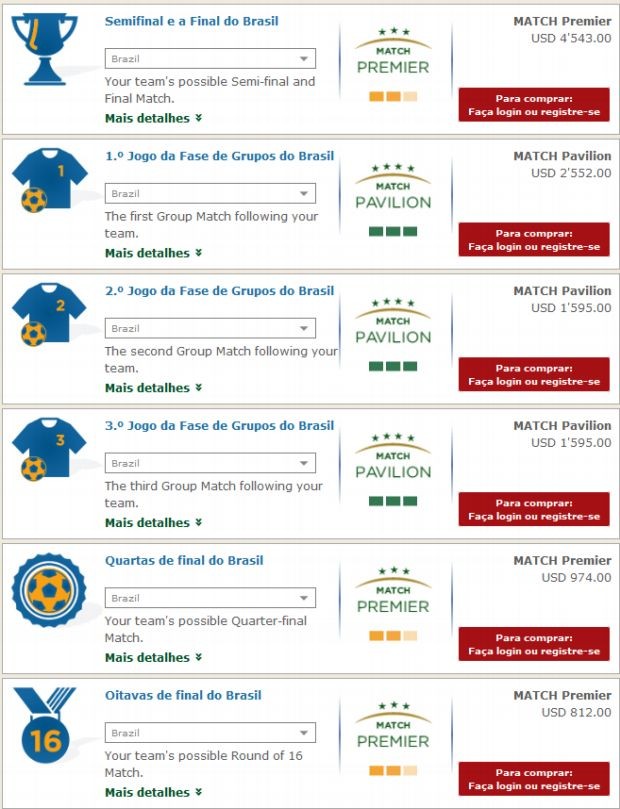 Conheça os pacotes de hospitalidade para a Copa do Mundo Fifa