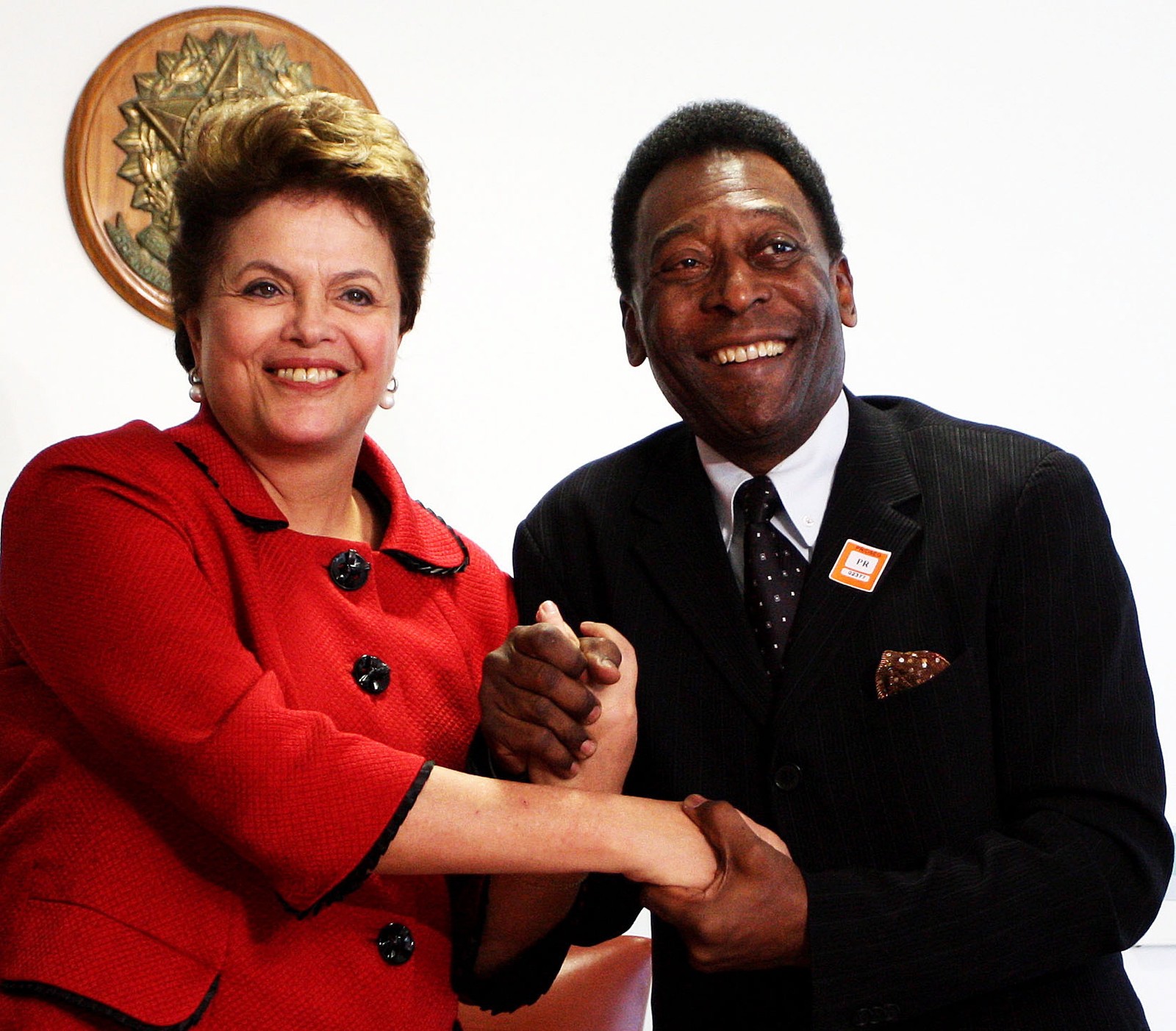 Presidenta Dilma Rousseff recebe Edson Arantes do Nascimento. o Pelé,  no Palácio do Planalto, em BrasiliaAgência O Globo - 26/07/2011