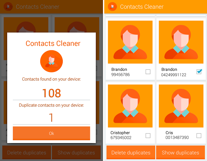 Contacts Cleaner é um aplicativo para limpar e organizar apps no Android (Foto: Divulgação/Contacts Cleaner)