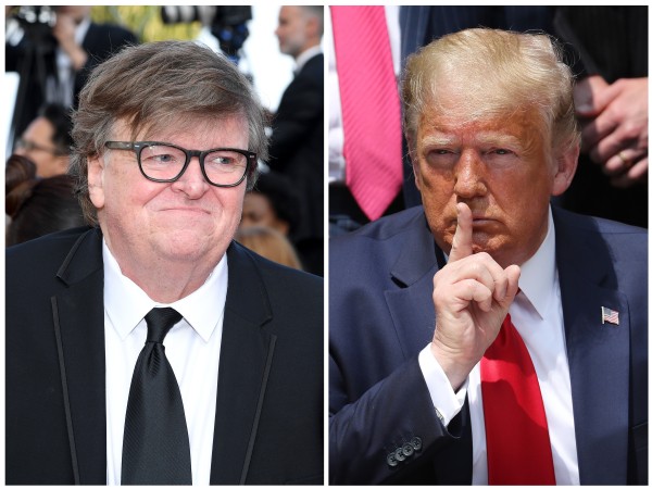 Michael Moore e Donald Trump (Foto: Getty Images)