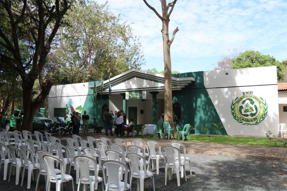 Nova sede do Batalhão da Polícia Ambiental do Bioparque Zoobotanico, Zona Leste de Teresina. — Foto: Layza Mourão/ g1 PI