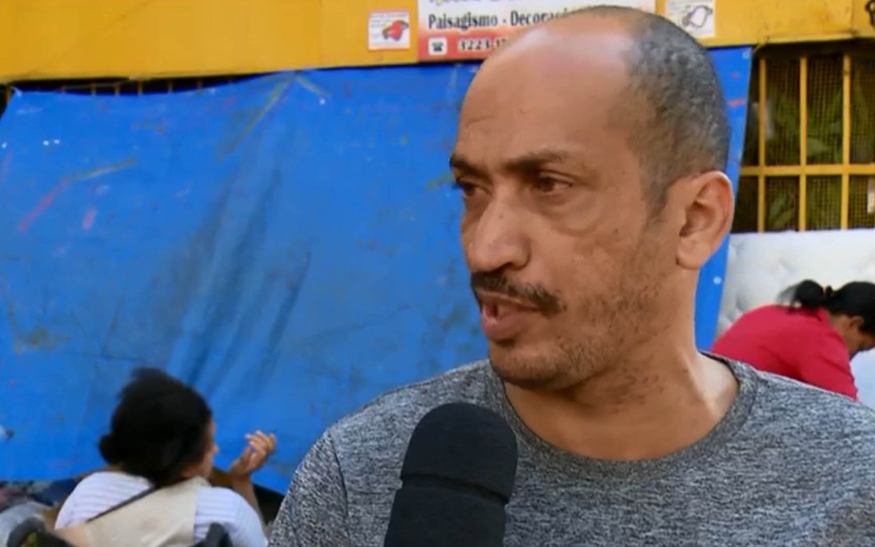 Ricardo Luciano Lima, o careca, da coordenação do Movimento de Luta Social por Moradia (Foto: Reprodução/TV Globo)