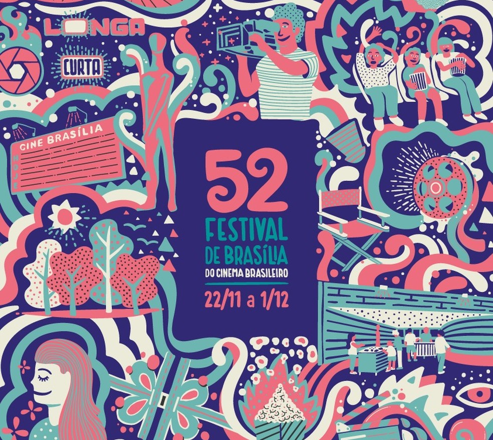 Identidade visual da 52ª edição do Festival de Brasília do Cinema Brasileiro — Foto: Festival de Brasília do Cinema Brasileiro/Divulgação