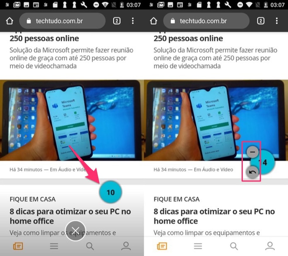 Ações para editar a bolinha do app Floating Counter na tela do celular Android — Foto: Reprodução/Marvin Costa