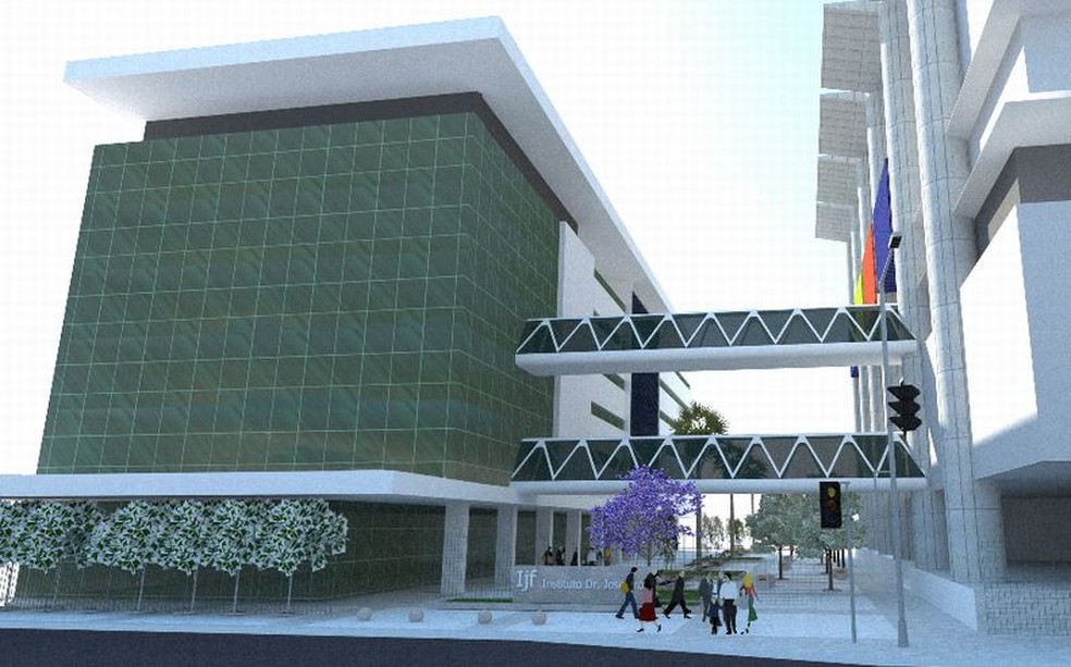 Projeto do IJF 2 prevê a construção de prédio com cinco pavimentos; obra custará R$ 74,6 milhões, sendo R$ 42 mi para construção do prédio — Foto: Reprodução/Prefeitura de Fortaleza