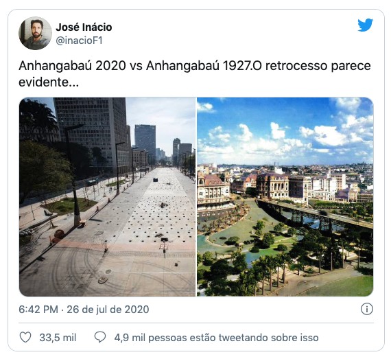 Reforma Vale do Anhangabaú (Foto: Twitter/Reproduçäo)