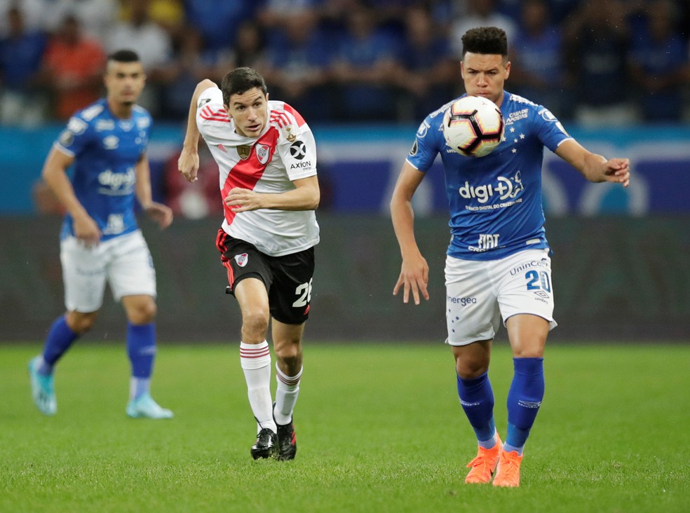 Nacho Fernández levou a melhor sobre o Cruzeiro na Libertadores 2019 — Foto: Ueslei Marcelino/ Reuters