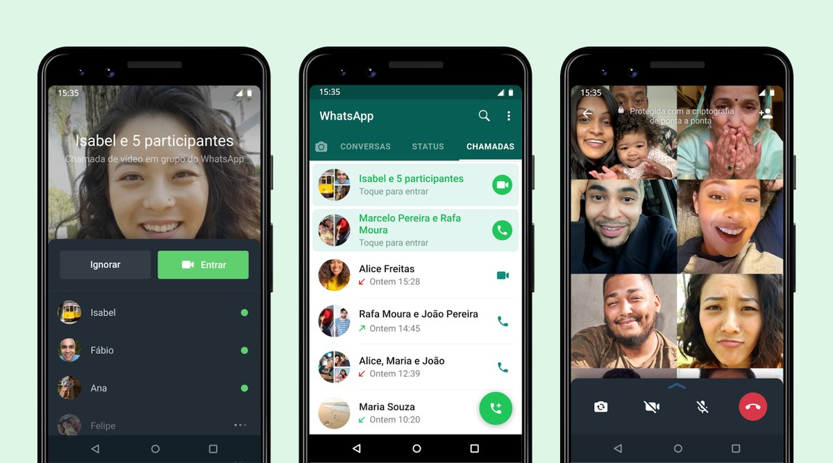 WhatsApp deixa participar de chamadas de grupo em andamento