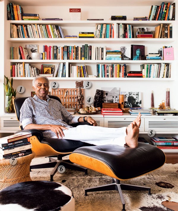 Gilberto Gil em sua casa no Rio de Janeiro (Foto: Fabio Seixo)