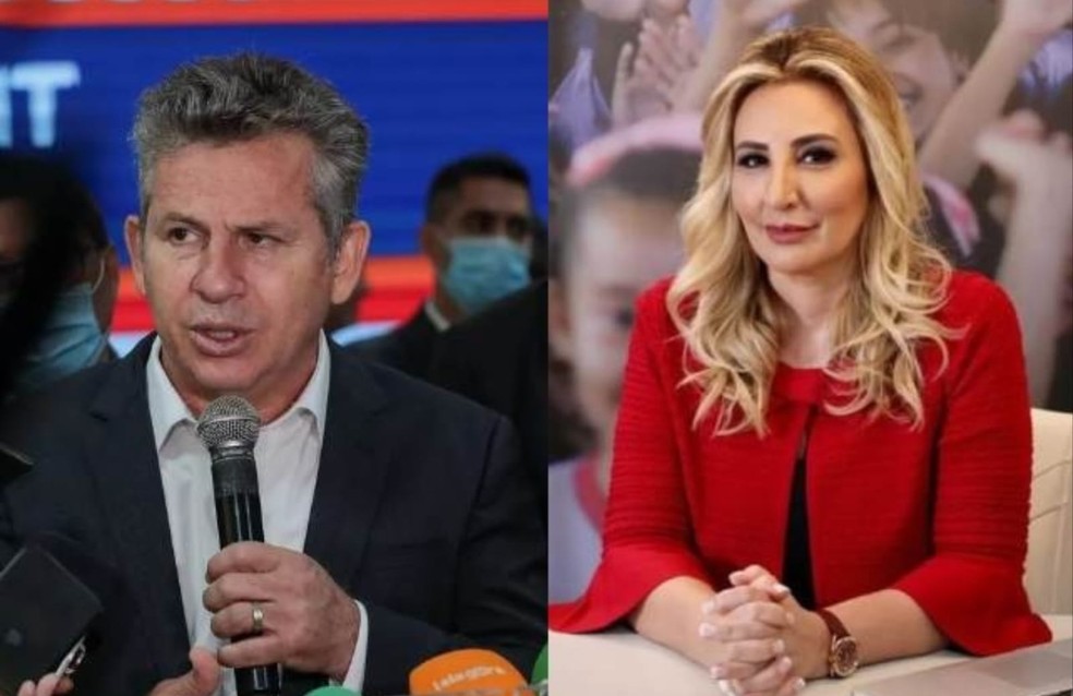 Mauro Mendes (União) e Márcia Pinheiro (PV) lideram disputa pelo governo de MT.  — Foto: Reprodução