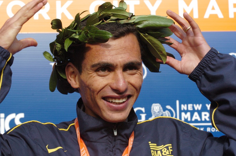 Marílson Gomes dos Santos campeão da Maratona de Nova York em 2006 — Foto:  Andrew Savulich/NY Daily News Archive via Getty Images