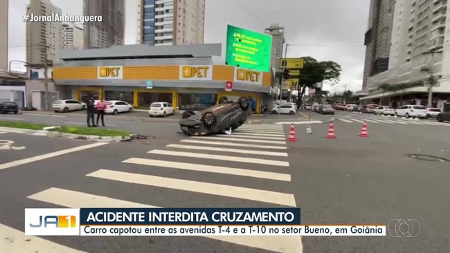 Acidente interdita cruzamento de Goinia