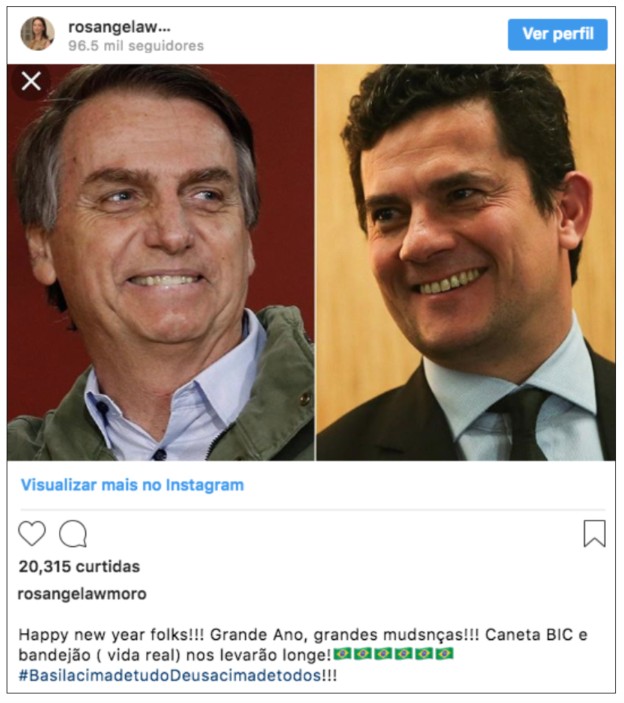 Mulher de Moro apagou post em que pedia fim de críticas a governo Bolsonaro  (Foto: Reprodução / Instagram)