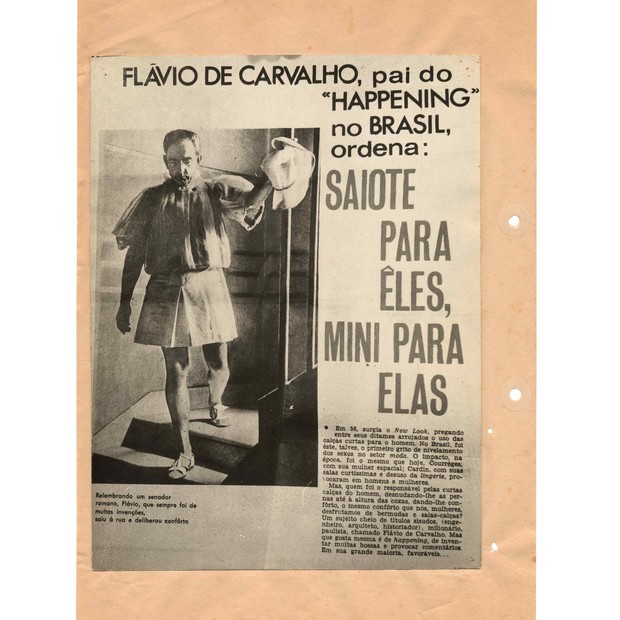 O scrapbook pessoal de  Flávio de Carvalho (1956) (Foto: Divulgação)