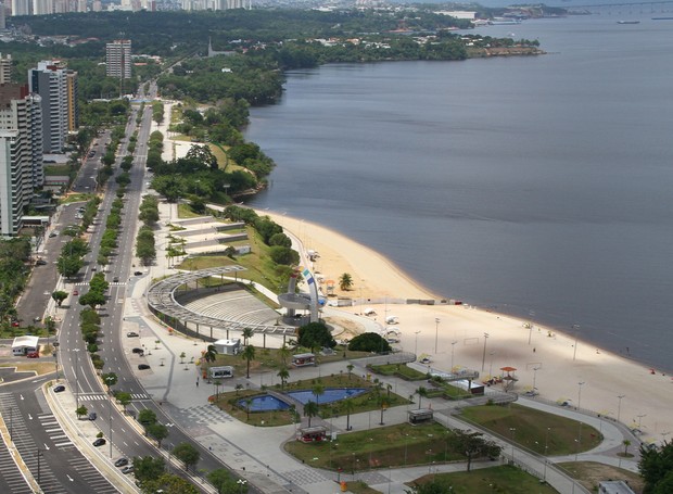 Parque Urbanização de Ponta Negra, em Manaus, por Severiano Mario Porto (Foto: Governo de Manaus/ Reprodução)