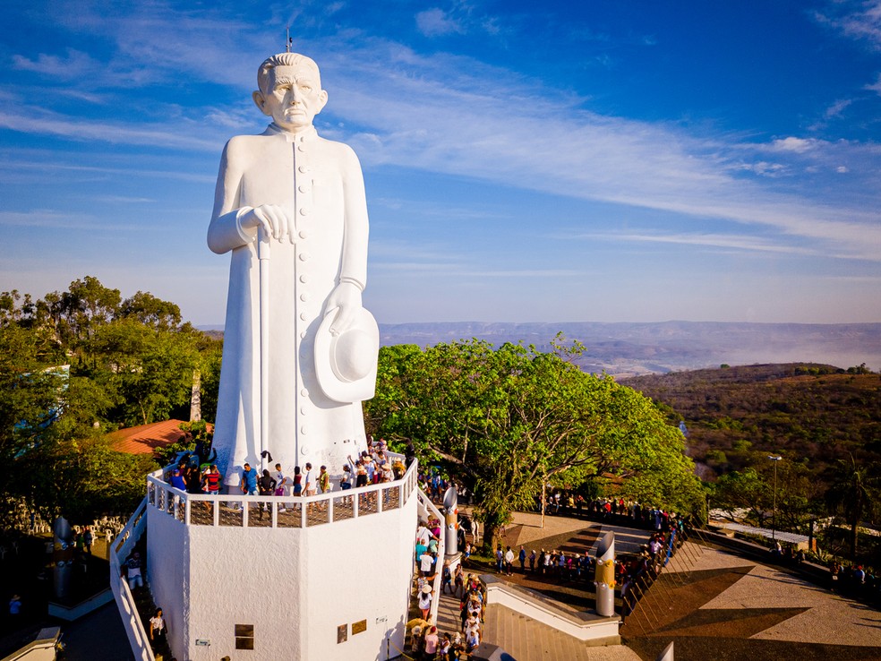 Estátua de Padre Cícero, no Horto, em Juazeiro do Norte, em imagem de arquivo — Foto: Gustavo Pellizzon/SVM